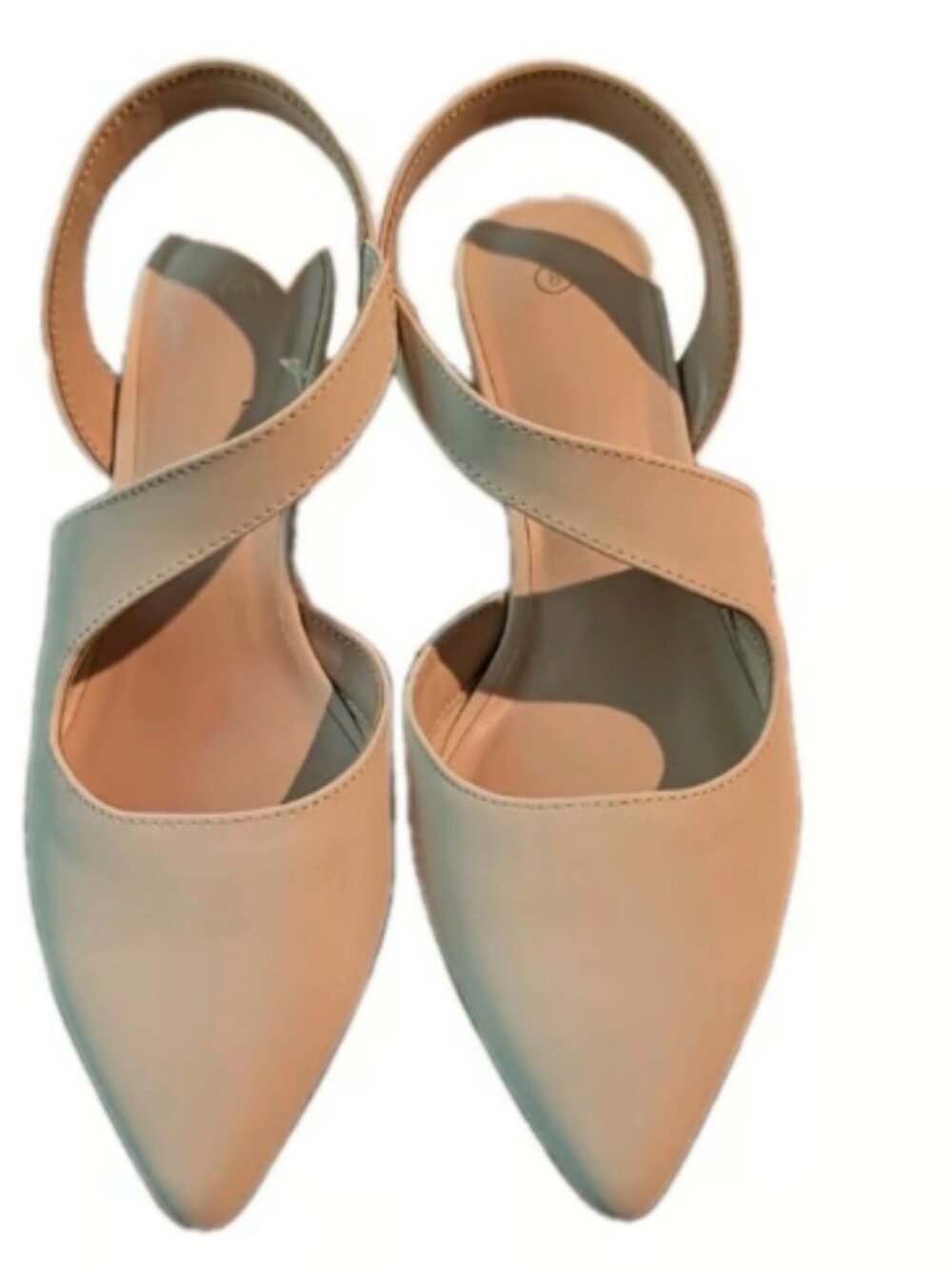 Mysoft Womans Heel Pumps Nude 2 inch Party Dress Shoes Size 8 brand new with tag